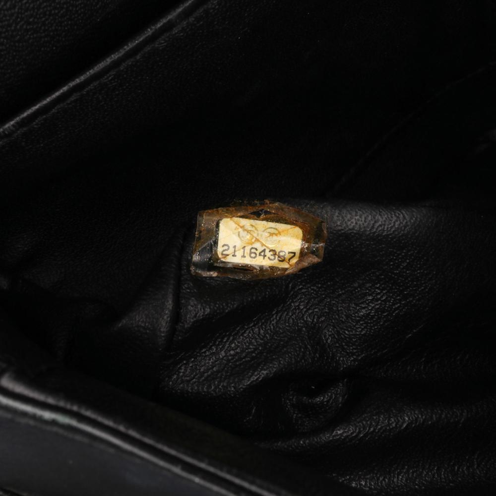 Black Leather Chanel Flap Bag