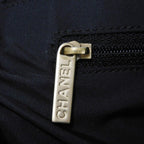 Black Leather Chanel Travel Line