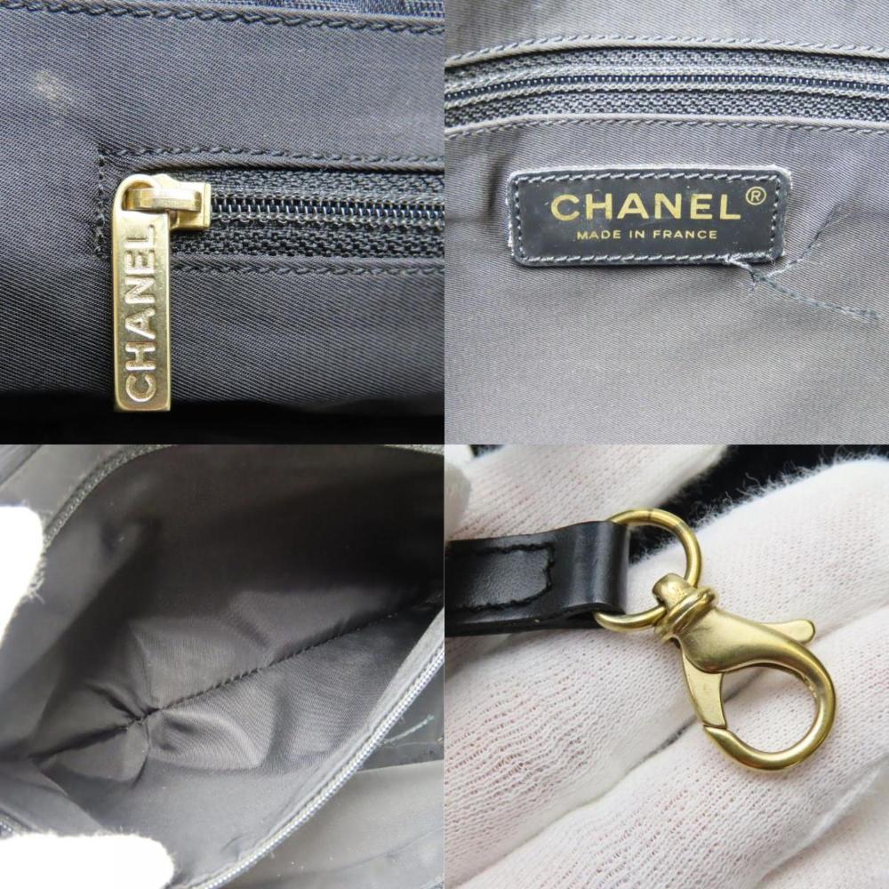 Black Leather Chanel Travel Line