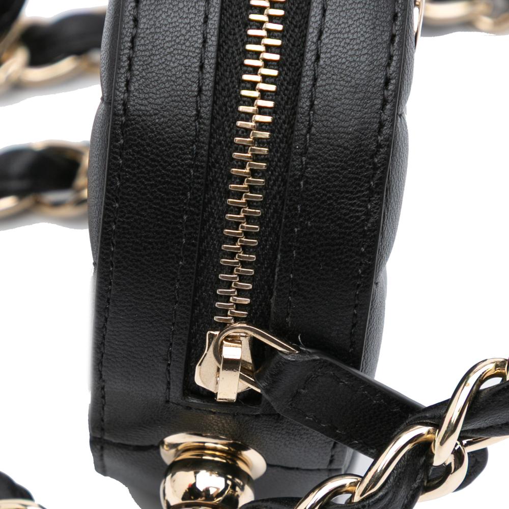 Black Leather Chanel Crossbody Bag