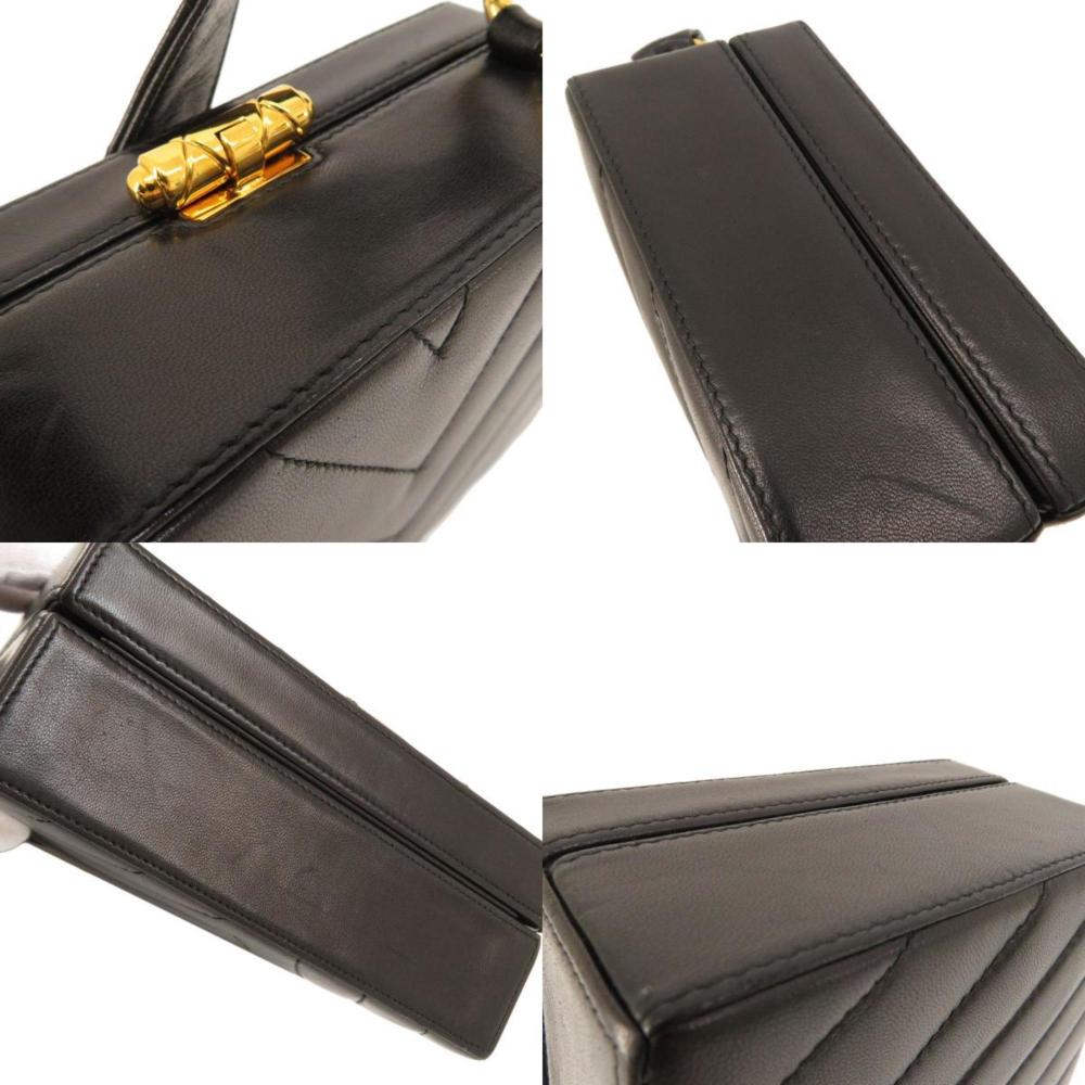Black Leather Chanel Travel Bag
