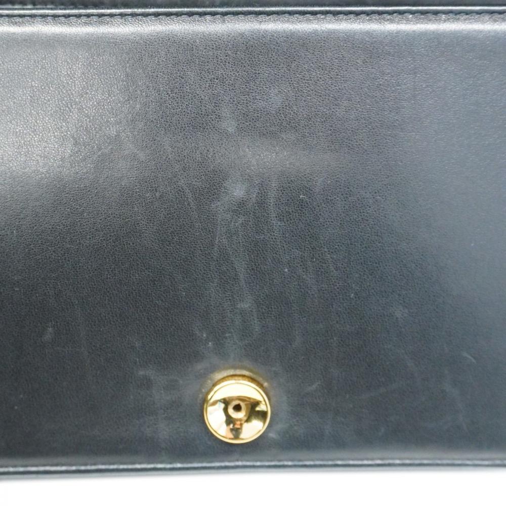 Black Leather Chanel Shoulder Bag