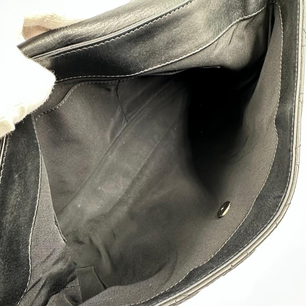 Black Leather Chanel Shoulder Bag