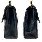 Black Leather Chanel Flap Bag