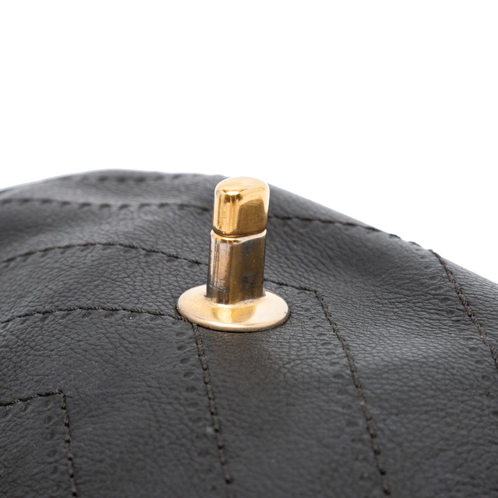 Black Leather Chanel Flap Bag