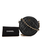 Black Leather Chanel Crossbody Bag