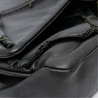 Black Leather Chanel Flap Bag