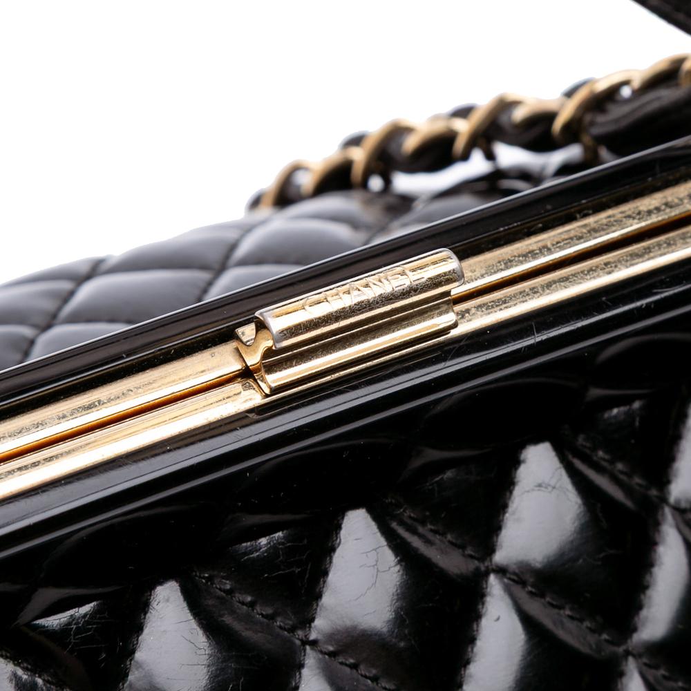 Black Leather Chanel Shoulder Bag
