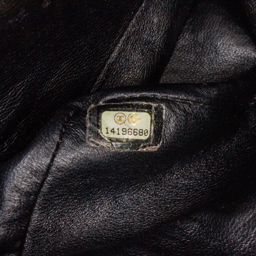 Black Leather Chanel Flap Bag