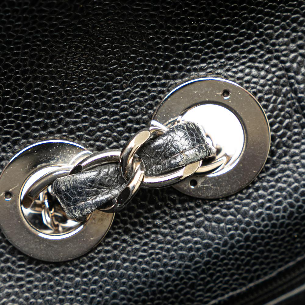 Black Leather Chanel Flap Bag