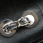 Black Leather Chanel Flap Bag