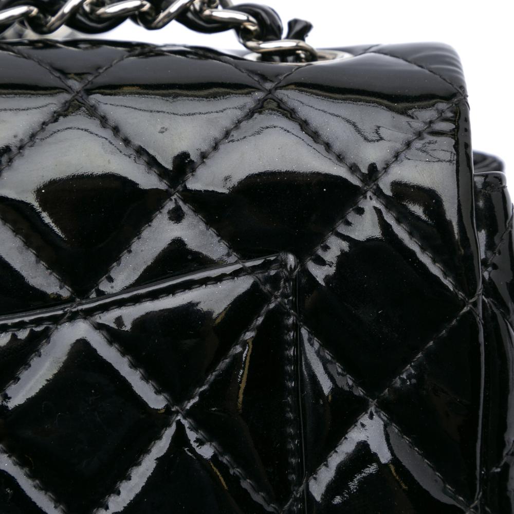 Black Leather Chanel Flap Bag