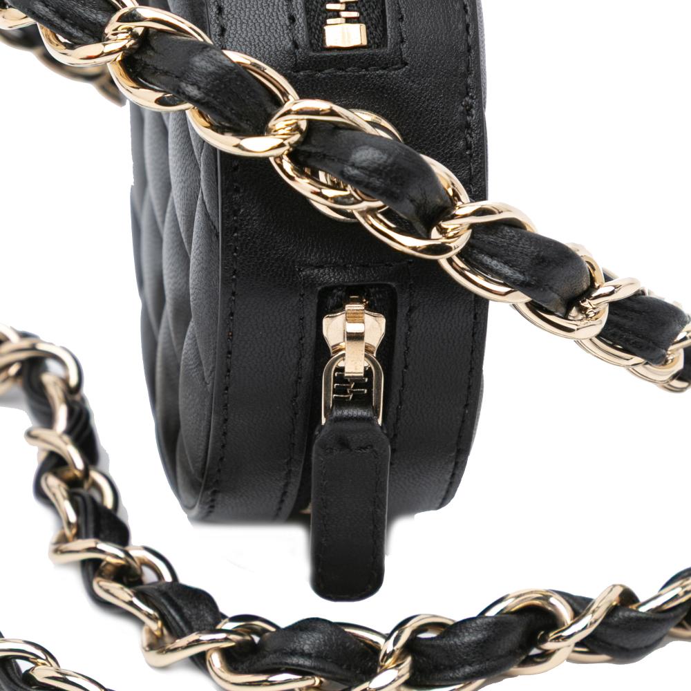 Black Leather Chanel Crossbody Bag