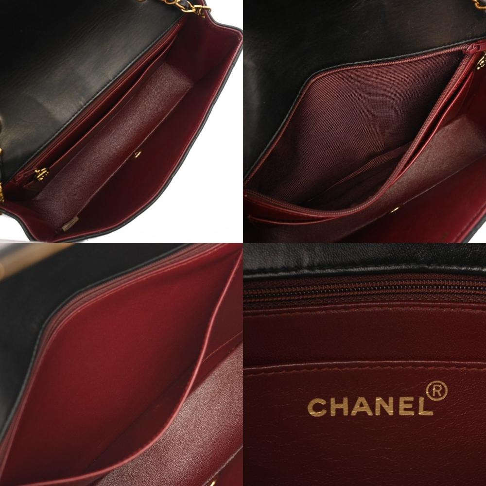 Black Leather Chanel Shoulder Bag