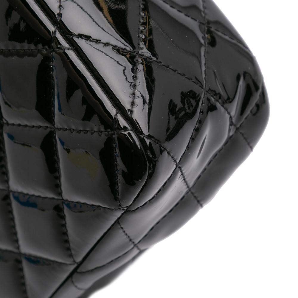 Black Leather Chanel Flap Bag