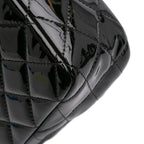 Black Leather Chanel Flap Bag