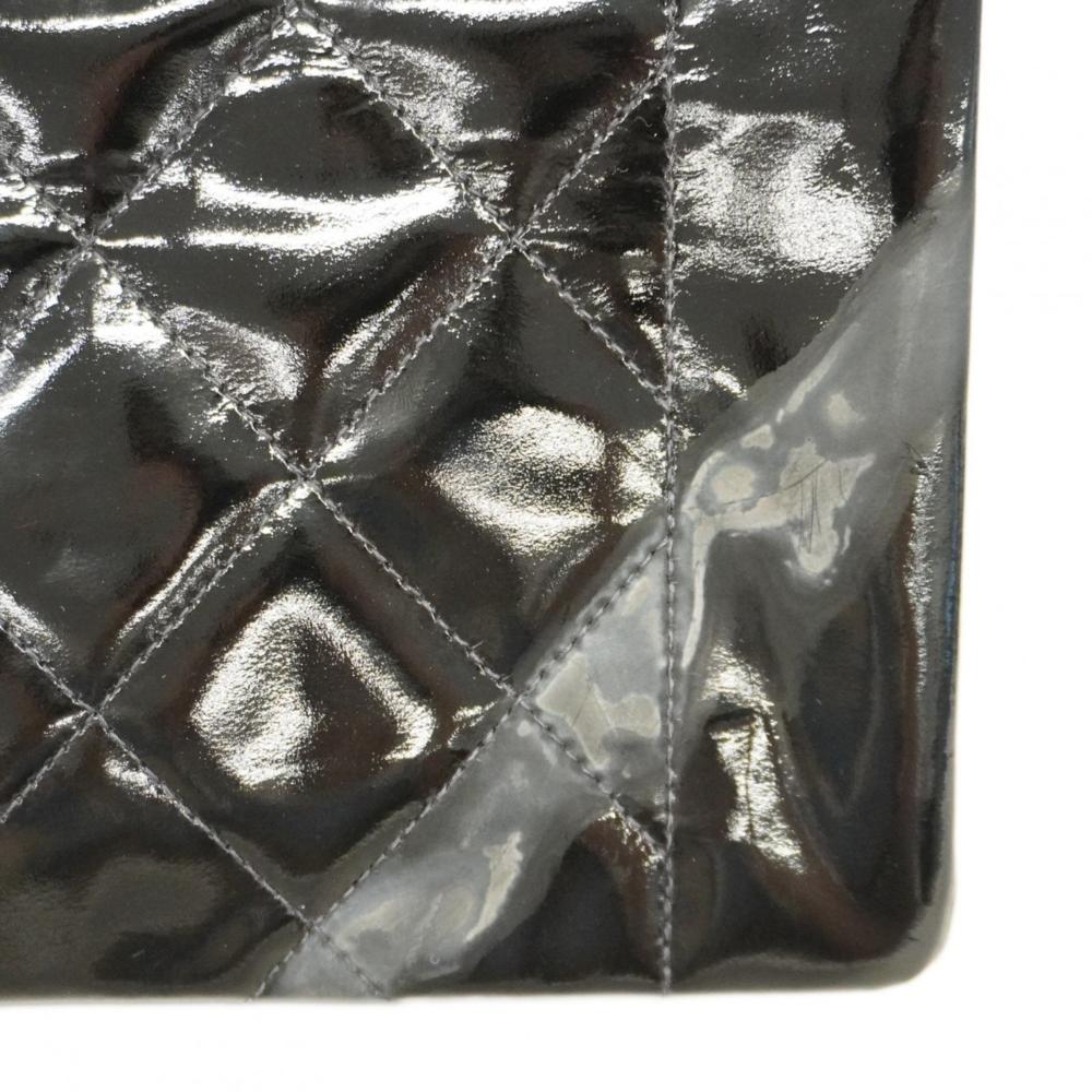 Black Leather Chanel Shoulder Bag