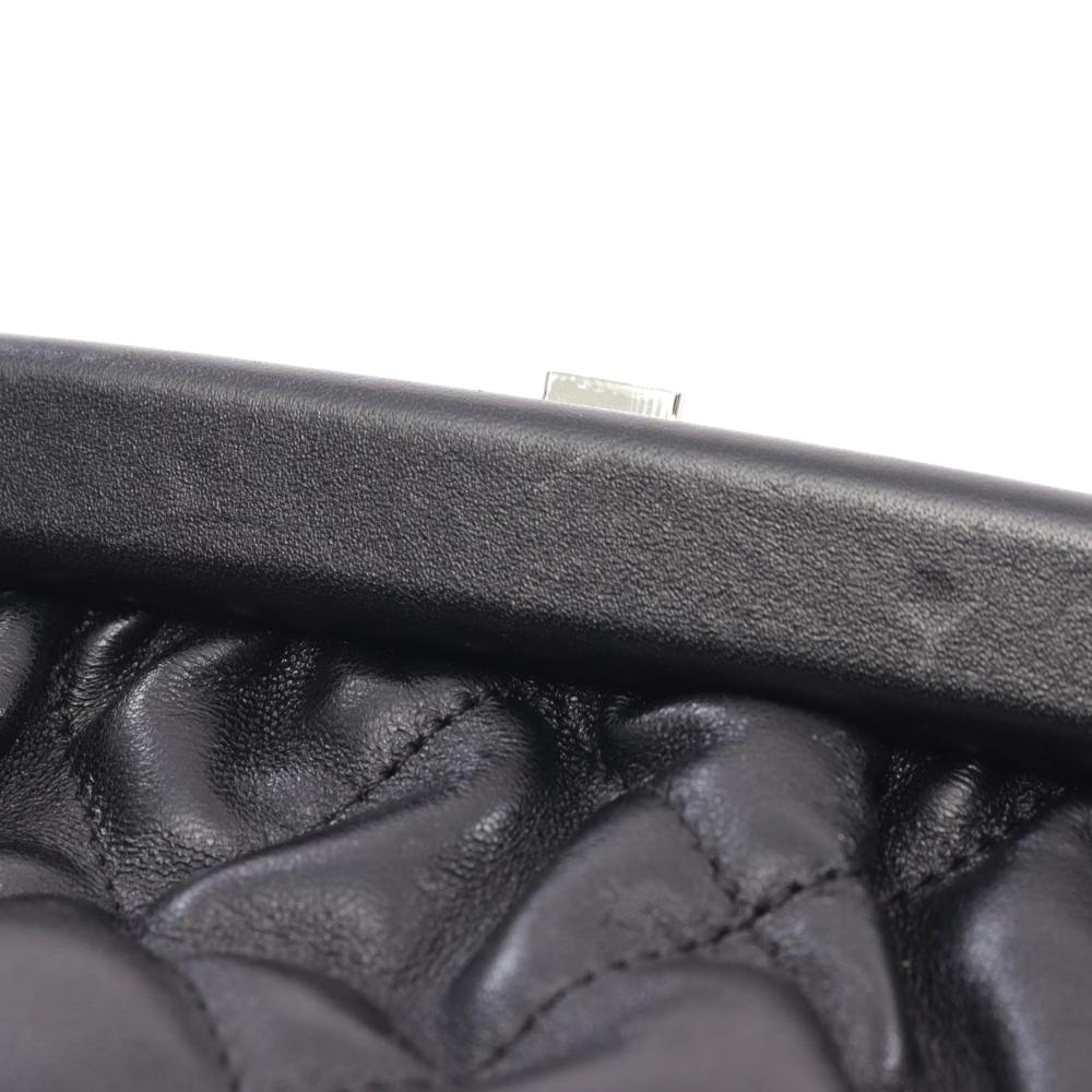 Black Leather Chanel Shoulder Bag