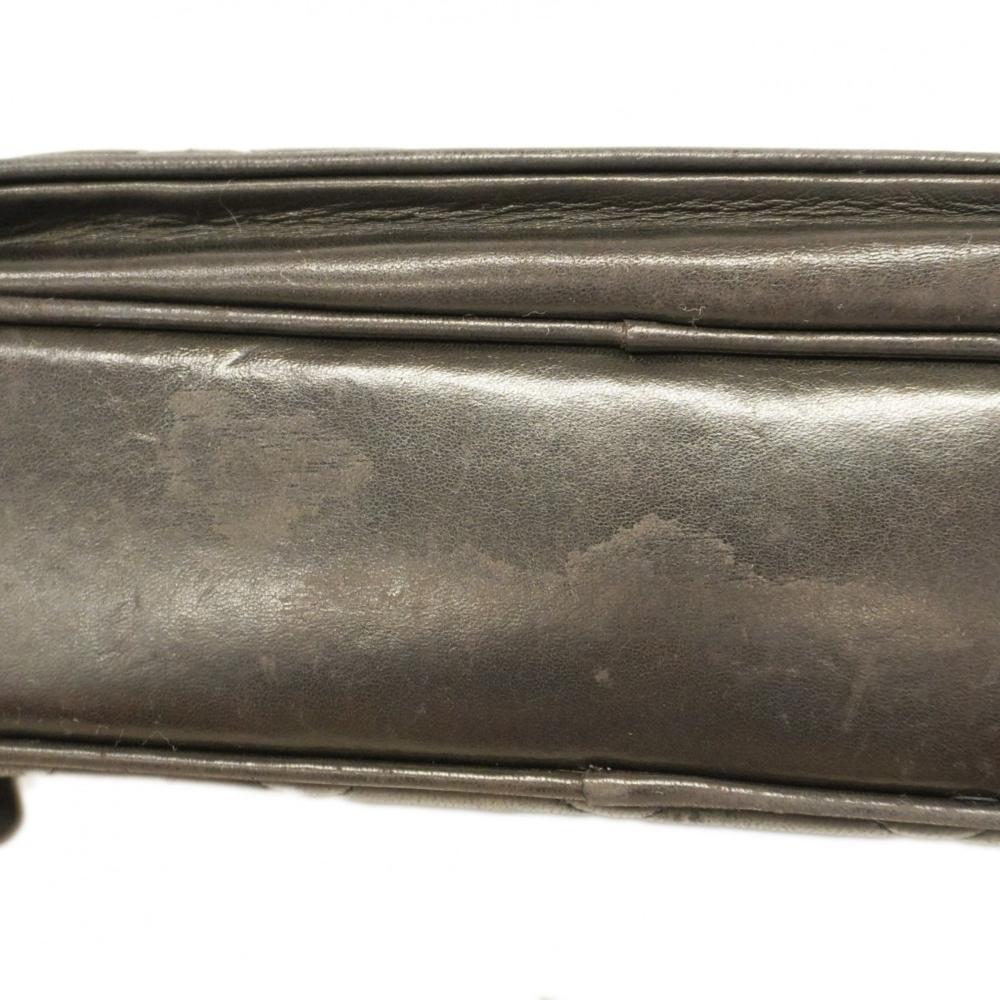 Black Leather Chanel Shoulder Bag