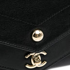 Black Leather Chanel Flap Bag