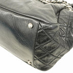 Black Leather Chanel Shoulder Bag
