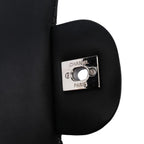 Black Leather Chanel Flap Bag