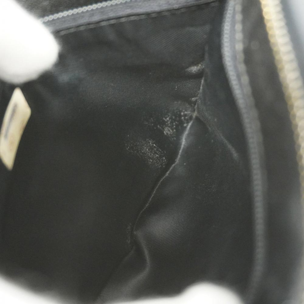 Black Leather Chanel Shoulder Bag