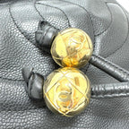 Black Leather Chanel Shoulder Bag