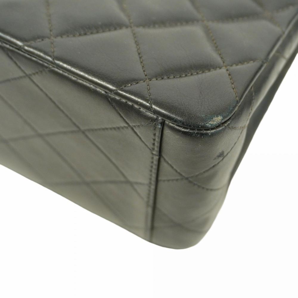 Black Leather Chanel Shoulder Bag