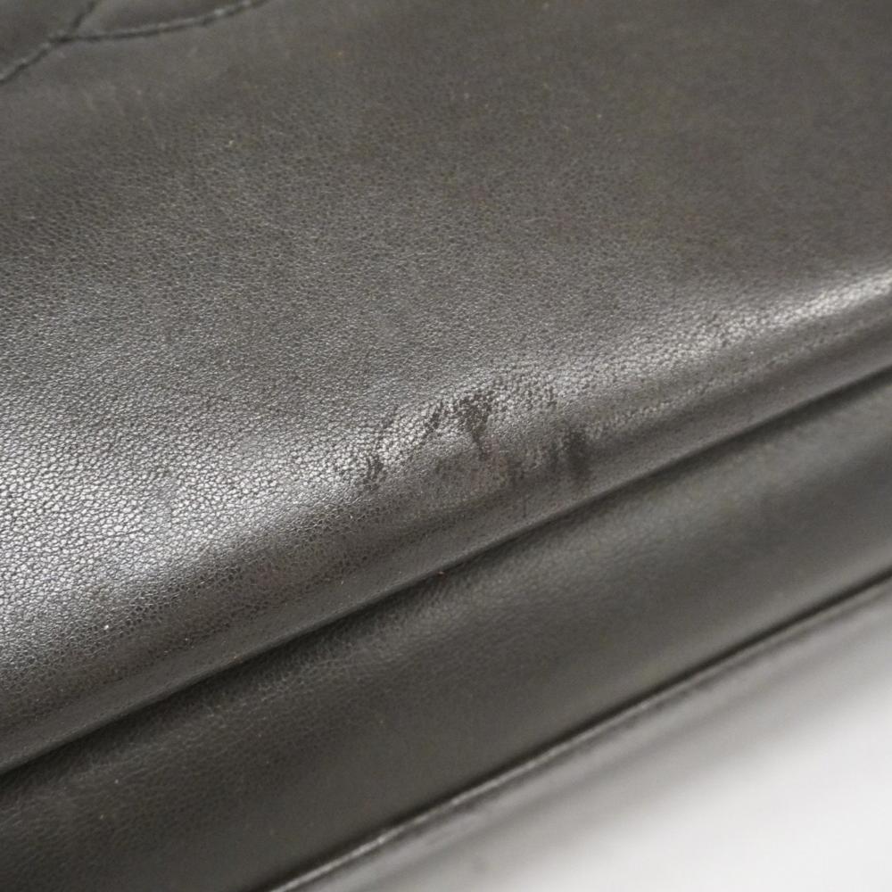 Black Leather Chanel Shoulder Bag