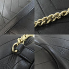Black Leather Chanel Backpack