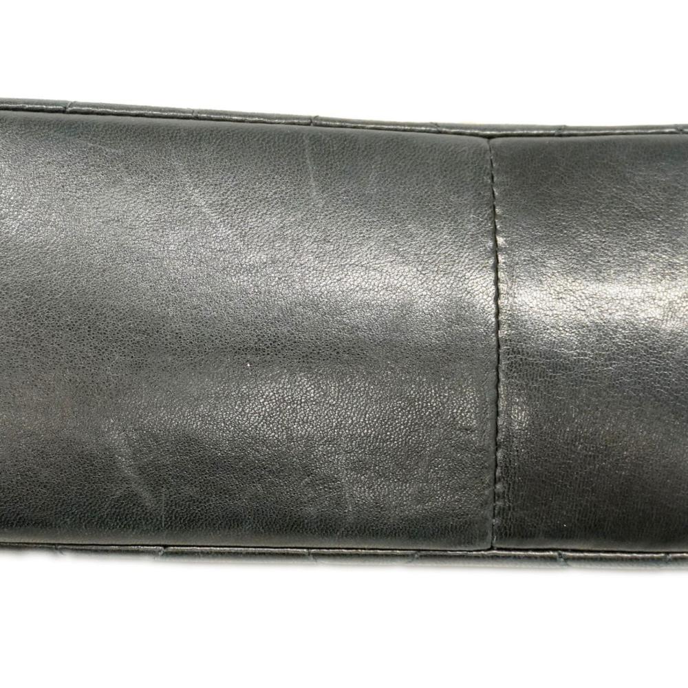 Black Leather Chanel Shoulder Bag