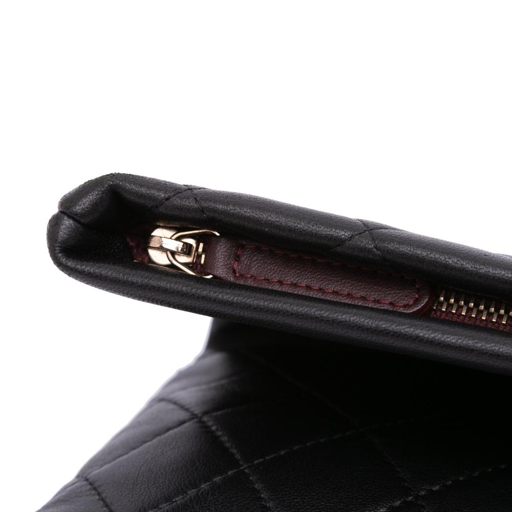 Black Leather Chanel Flap Bag