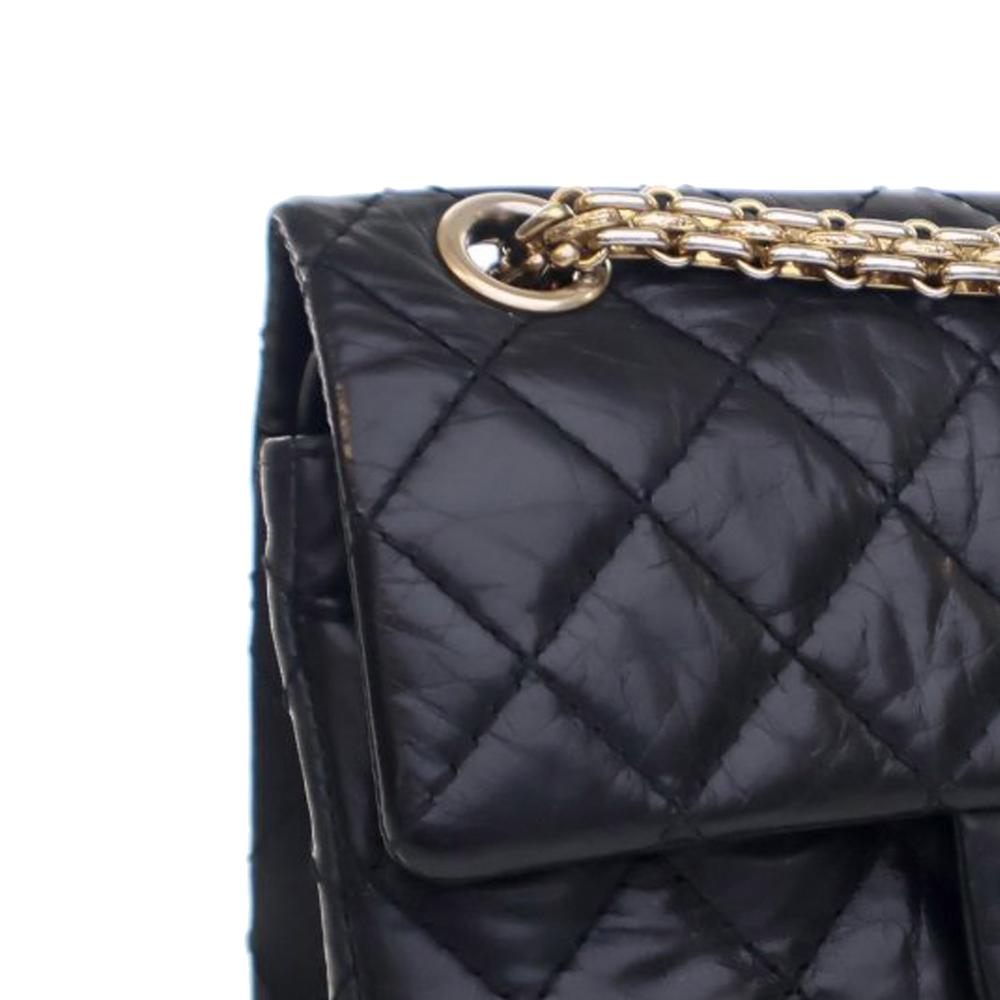 Black Leather Chanel Flap Bag