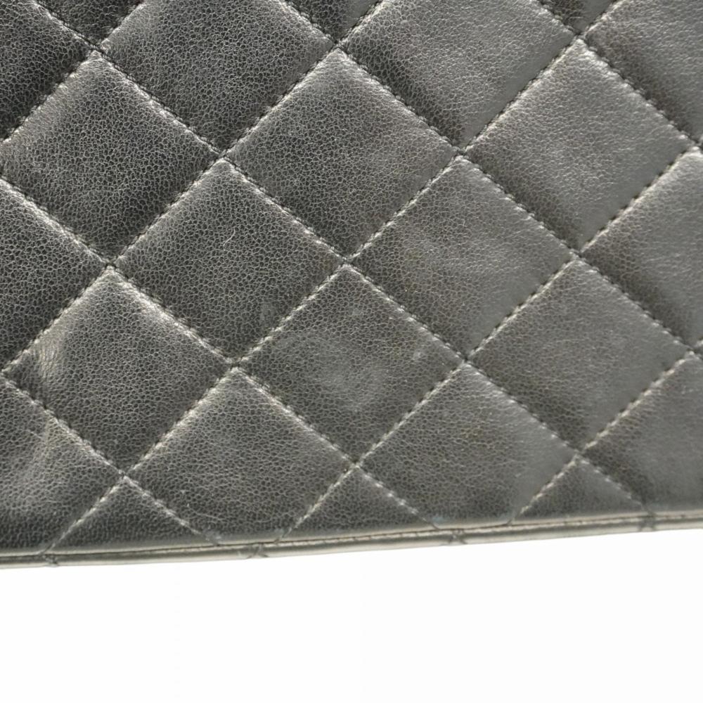 Black Leather Chanel Shoulder Bag