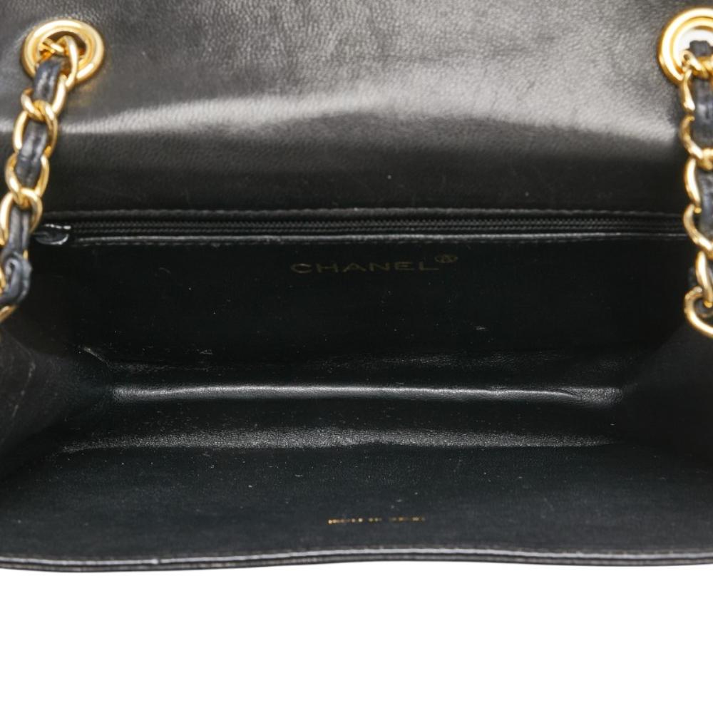 Black Leather Chanel Crossbody Bag