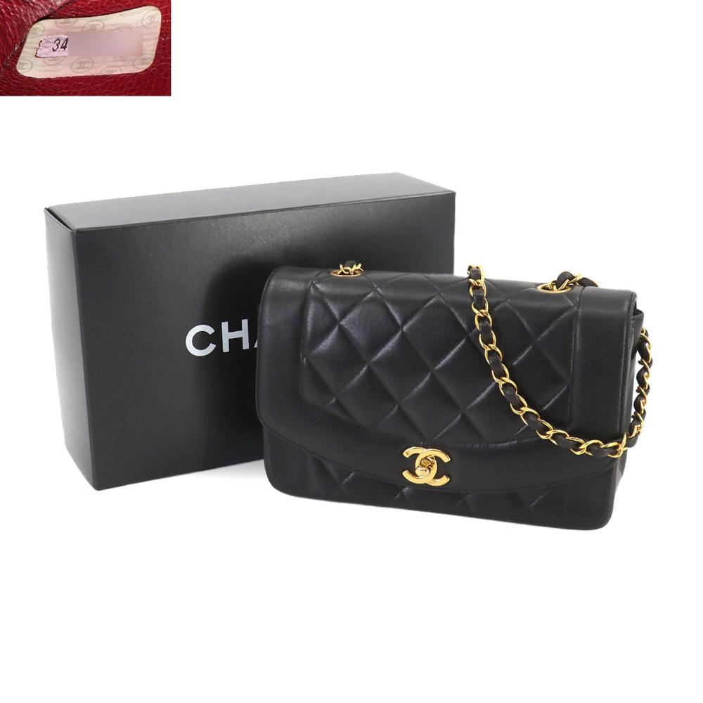 Black Leather Chanel Shoulder Bag