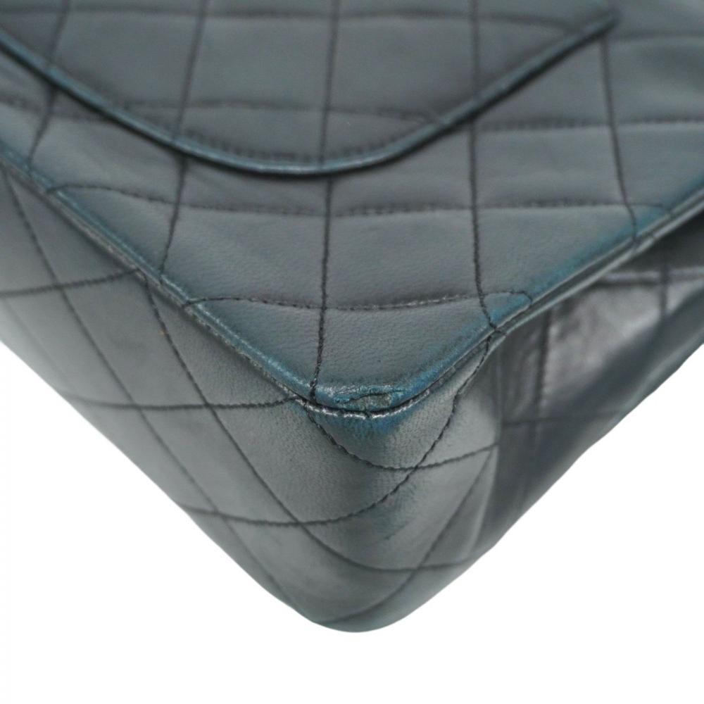 Black Leather Chanel Flap Bag