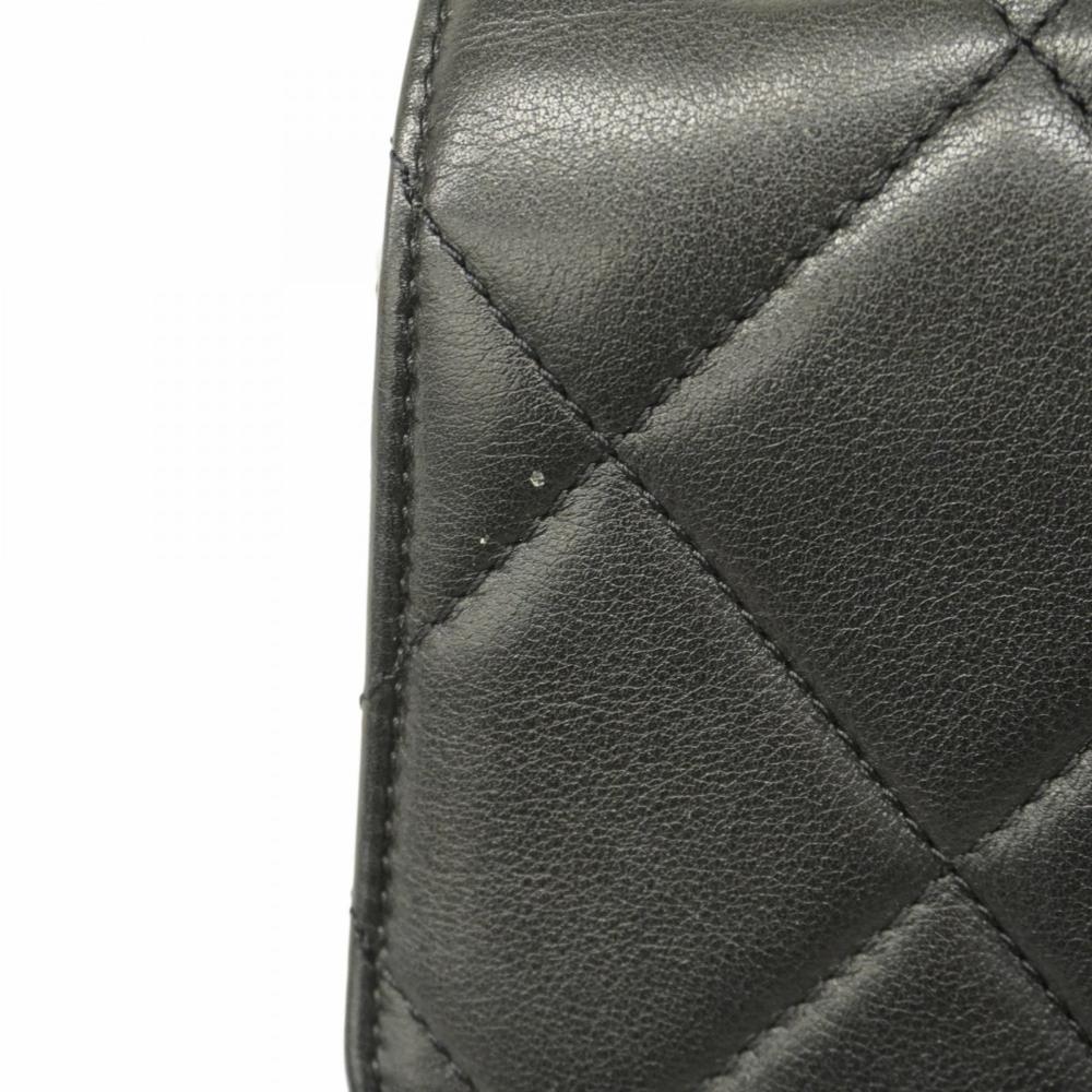 Black Leather Chanel Shoulder Bag