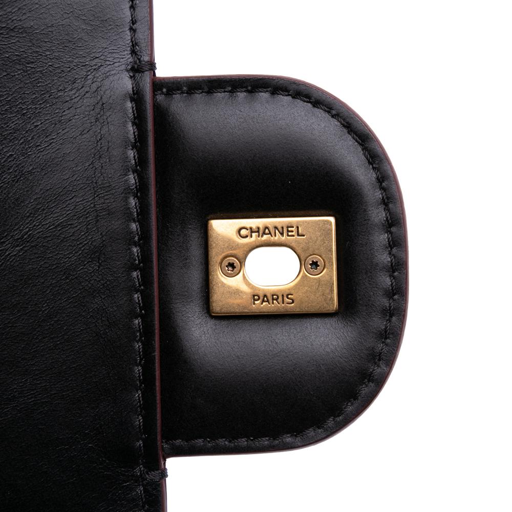 Black Leather Chanel Flap Bag