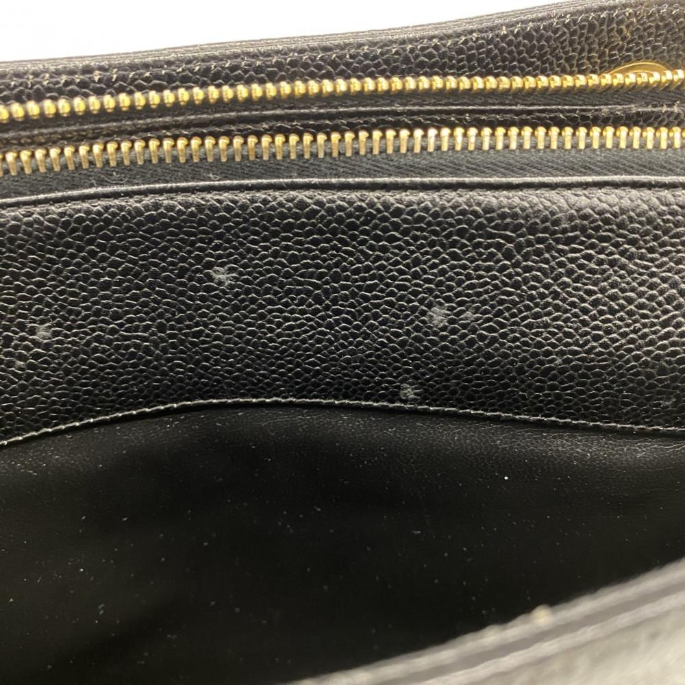 Black Leather Chanel Shoulder Bag