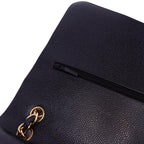 Black Leather Chanel Flap Bag