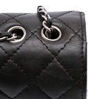 Black Leather Chanel Flap Bag