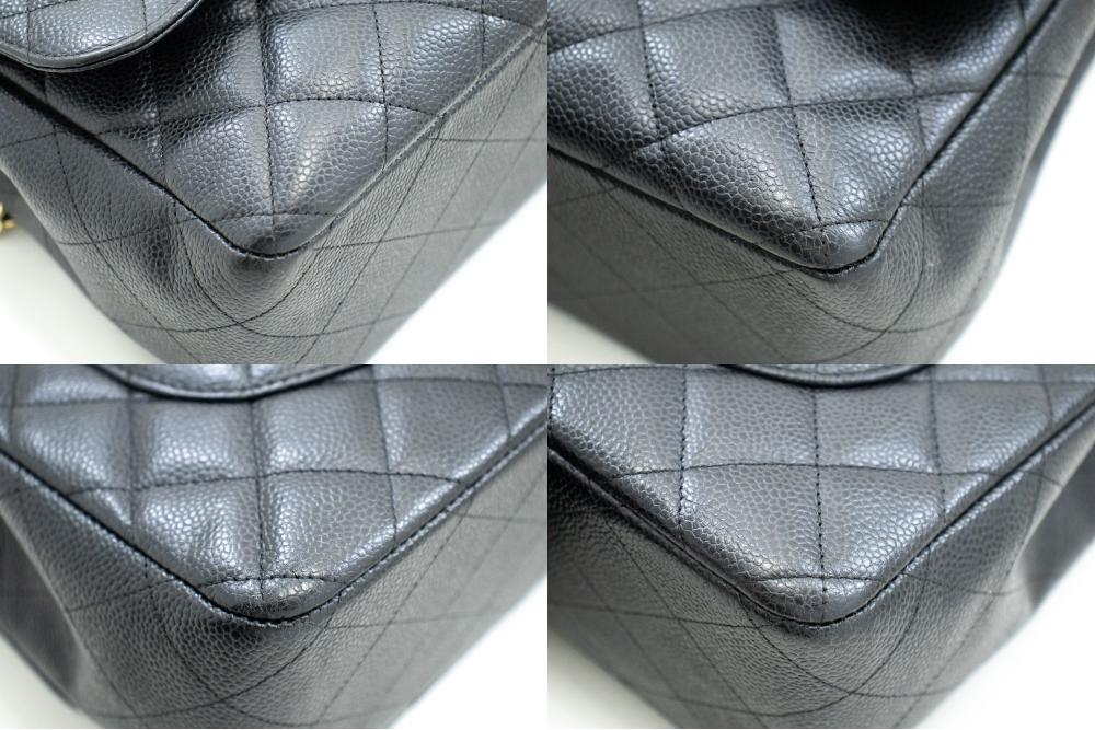 Black Leather Chanel Flap Bag