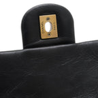 Black Leather Chanel Shoulder Bag