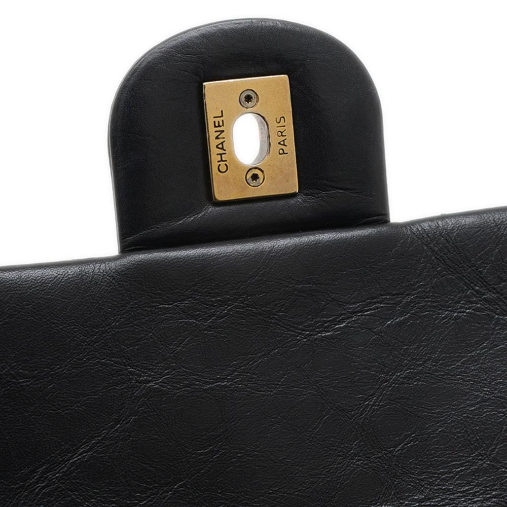 Black Leather Chanel Shoulder Bag