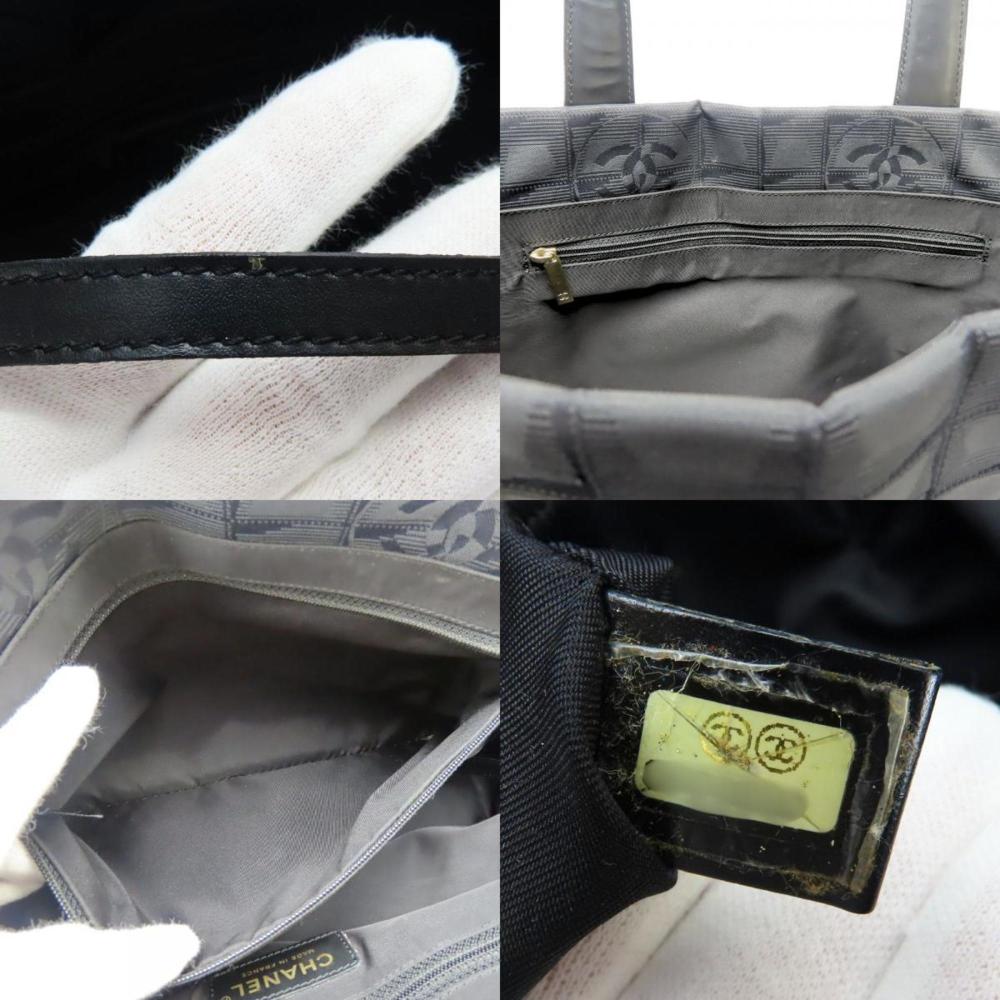 Black Leather Chanel Travel Line