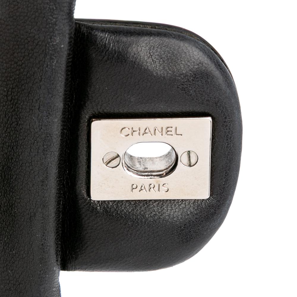 Black Leather Chanel Flap Bag