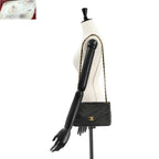 Black Leather Chanel Shoulder Bag