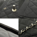 Black Leather Chanel Shoulder Bag